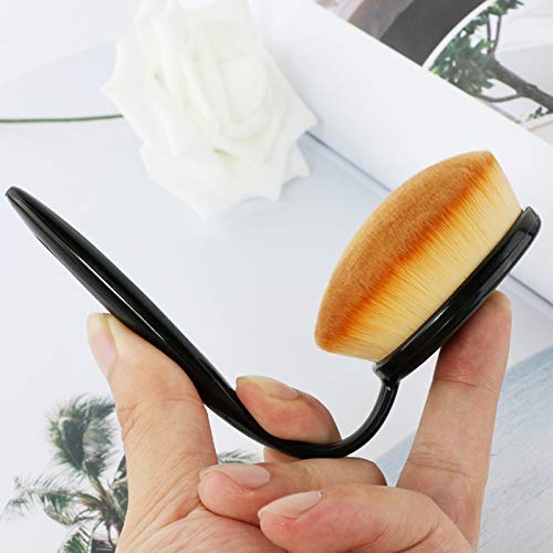 2 Sets Yoseng Oval Makeup Brushes 10 Fashionable Super Soft Professional Oval Toothbrush Foundation Contour Powder Blush Blending Brush Cosmetic Brushes Tool Set ink with Box Black（2 Pack）