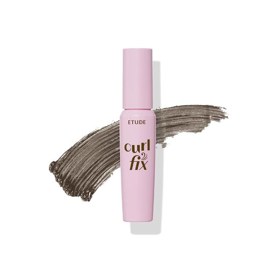 ETUDE Curl Fix Mascara Mini, Lash Mascara, Strong Curl Up, Long-Lasting, Waterproof, Lightweight, Korean Makeup, Beauty, Vegan Certified, Brown (0.14 Fl Oz)