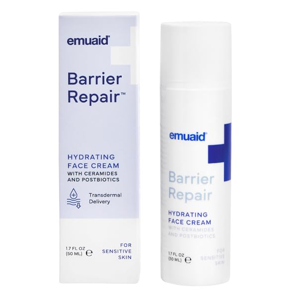 EMUAID emuaid® Barrier Repair Hydrating Face Cream, Deeply Hydrating Moisturizer for Sensitive Skin, Facial Moisturizer, Face Cream with Ceramides, Postbiotics & Antioxidants, 1.7 oz