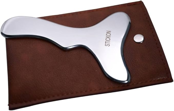 STICKON Guasha Tool Scraping Massage Tools Gua Sha Stainless Steel IASTM Tools Great Soft Tissue Mobilization Tool (STICKON-23)