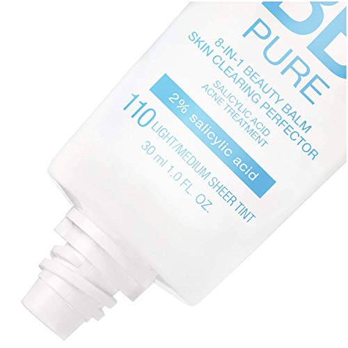 Maybelline Dream Pure Skin Clearing BB Cream, 8-in-1 Skin Perfecting Beauty Balm With 2% Salicylic Acid, Sheer Tint Coverage, Oil-Free, Medium/Deep, 1 Count
