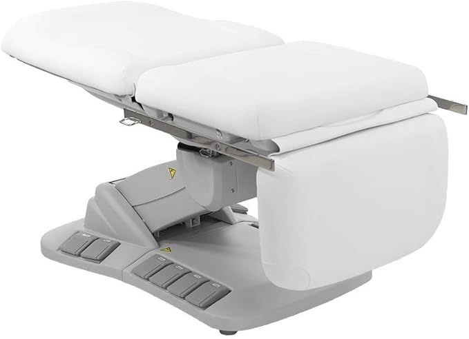 SKINACT Kana Electric Treatment Table with Stirrups Included (White)