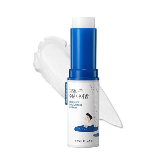 ROUND LAB Birch Juice Icy Cooling Eye Stick – Depuffing Glow Booster Balm for Puffy Eyes, Dark Circles, Fine Lines | On-the-Go Moisturizer | Korean Skincare | 0.35 oz