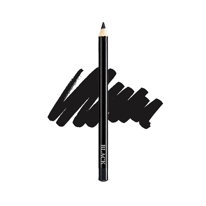 Vera Moore Slim Eye Liner Pencil, Smooth Formula, Hypoallergenic and Vegan, Smudge-Proof and Waterproof Application, Bold and Defined Lines Eyeliner, (0.05 Oz) (Black Eyeliner)