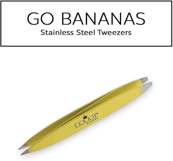 F.A.R.A.H Professional Z-Tweeze Dual Ended Tweezer - Go Bananas Stainless Steel Tweezers