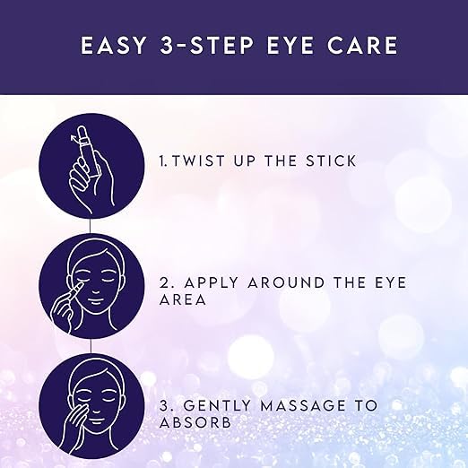 Eye Cream for Dark Circles and Puffiness 2 packs – Under Eye Balm Stick with Caffeine – Eye Brightener Stick for Eye Bags, Wrinkles, Fine Lines –