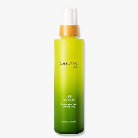 Green Apple, SAPPOM Apple Water Soothing Spray Mist, for All Skin Types, After Shave, Refresh and Hydrating Toner, Natural Herbal Care