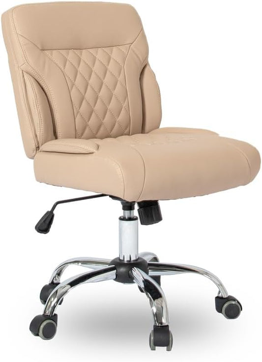 T-Spa Manicure Chair Eco-2 for Professional Beauty Salon Nail Shop Spa (Khaki, Technician Chair)