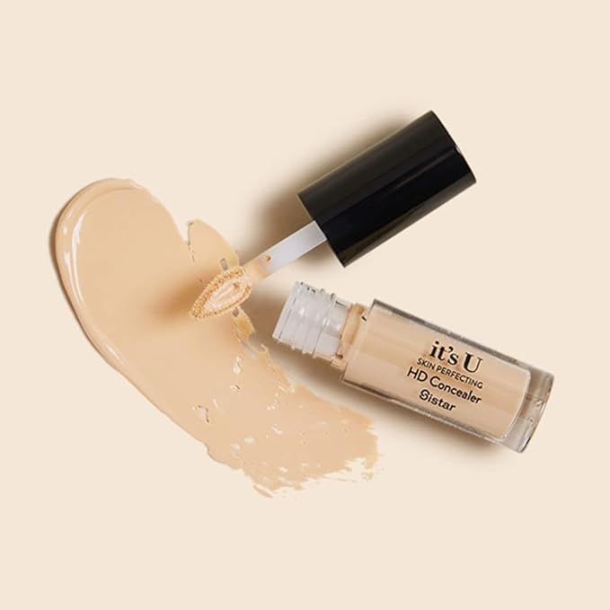 Sistar it's U Skin Perfecting HD Concealer Full Coverage Lightweight Long Lasting Correcting Liquid Contour Cover Masker Makeup 5 ml / 0.17 fl. oz (Brownie)