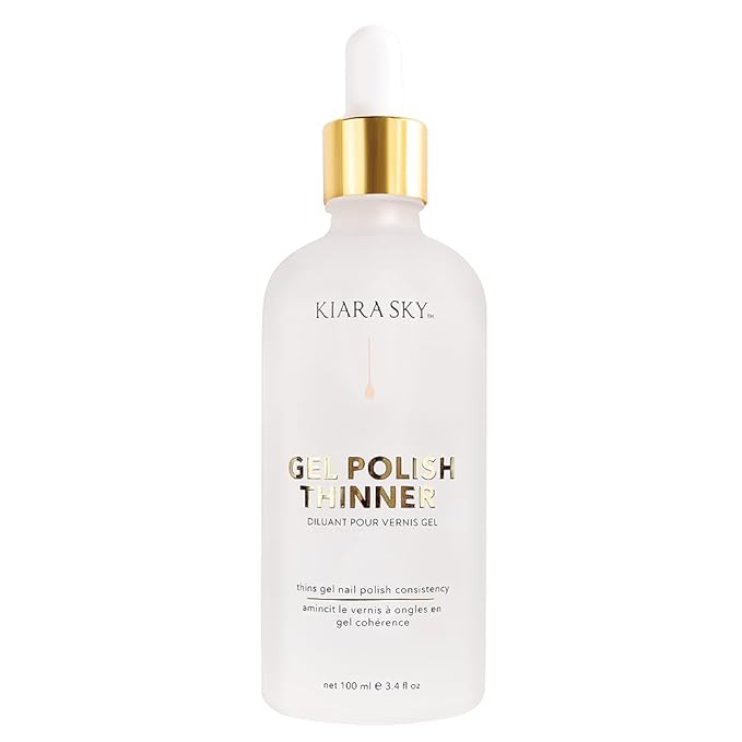 Kiara Sky Gel Polish Thinner | Gel Polish Revival | Thinner for Gel Polish Soak Off + UV LED Nail Lamp Gel | 3.4fl oz