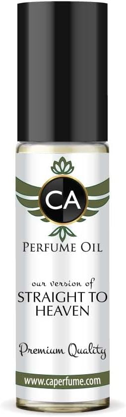 CA Perfume Impression of Straight To Heaven For Men Replica Fragrance Body Oil Dupes Alcohol-Free Essential Aromatherapy Sample Travel Size Concentrated Long Lasting Attar Roll-On 0.3 Fl Oz/10ml