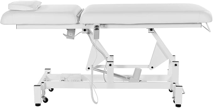 SKINACT Bliss Electric Spa Facial Treatment Table for Medical spa (White)