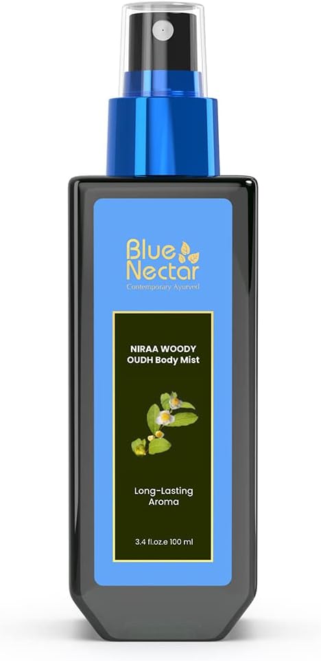 Blue Nectar Niraa Woody Oudh Body Mist for Hydrating Long Lasting Fragrance (100ml)
