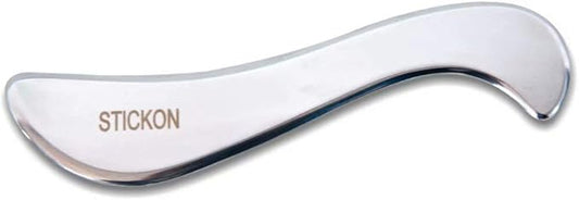 STICKON Stainless Steel Gua Sha Scraping Massage Tool IASTM Tools Great Soft Tissue Mobilization Tool (D Shape)