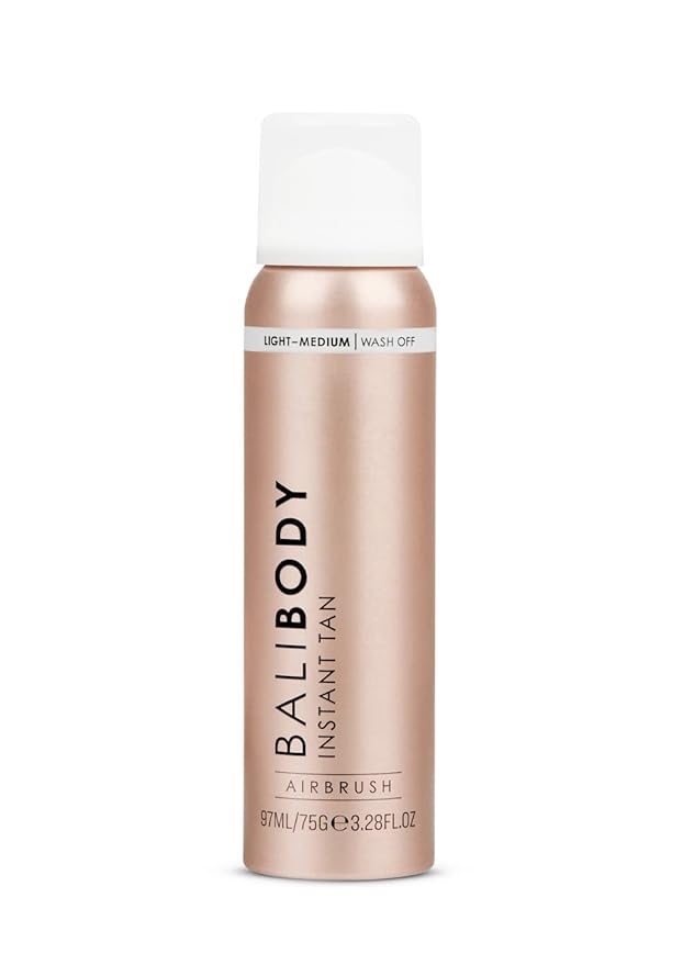 Bali Body Instant Tan Light-Medium | Skin Perfecting Aerated Spray, Instantly Flawless Airbrushed Bronzed Finish | Soothing for All Skin Types | Vegan, Cruelty Free, Australian Made (97 ml/3.28 fl oz)