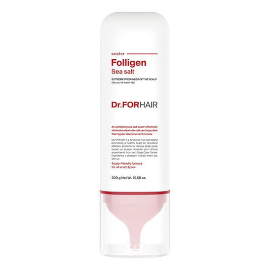 Dr.FORHAIR Folligen Sea Salt Scaler 300 ml/10.58 oz. | Scalp Deep Cleansing & Exfoliation | Eliminates Impurities & Odor