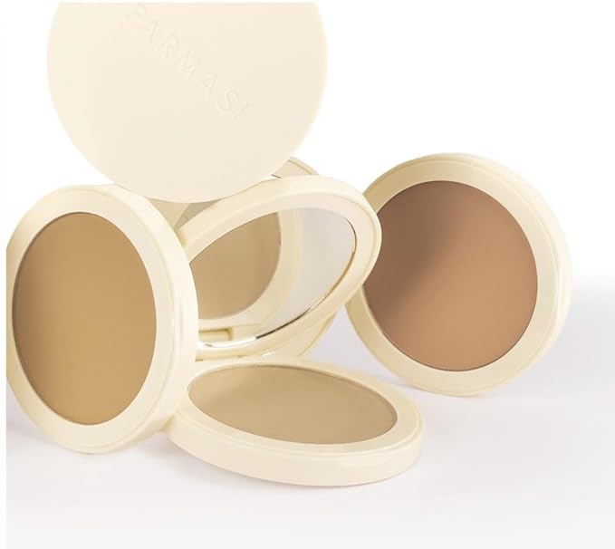 FARMASI Makeup BB All in One Powder, Lightweight, Long-Lasting Medium-Full Coverage with Flawless Finishing, will Look More Natural and Smooth Than Ever, 0.5 oz, Neutral Medium