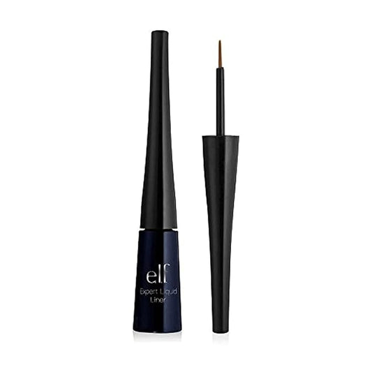 e.l.f. Liquid Eyeliner, High-pigment Liquid Eyeliner With Extra-Fine Brush Tip, Easy Glide Smudge-proof Formula, Midnight