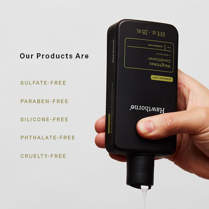 Hawthorne Weightless Conditioner For Men. Mens Conditioner For Thin and Thinning Hair. Delivers Silky Smooth & Strong Hair With a Weightless Formula. Sulfate-Free, Paraben Free. 8 fl. oz. 2-Pack.