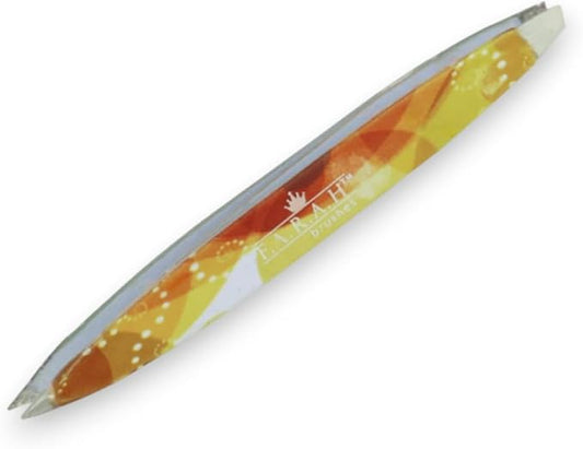 F.A.R.A.H. Z-Tweeze Professional Emerald Amber Stainless Steel Dual Ended Precision Tweezers with Slanted and Pointed Tips