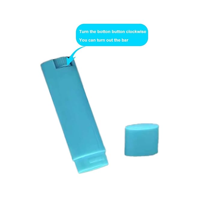5ml 50Pcs Empty Oval Deodorant Lip Blue)