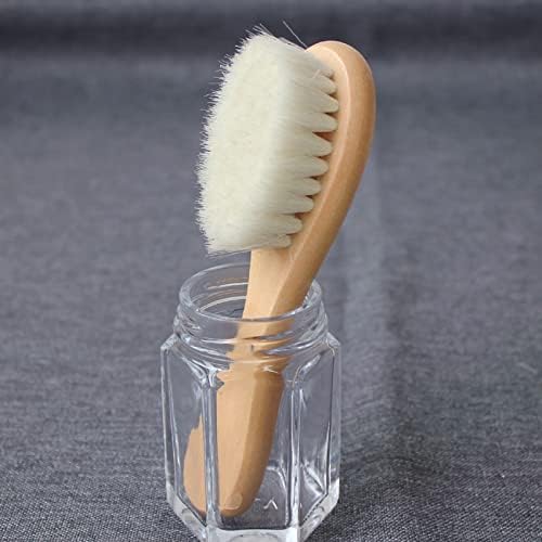 Natural Soft Wool Bristles Dry Facial Cleansing Brush, 6" Face Skin Care Exfoliating Scrub Brush, 2 Pack Wood Handle Face Brush Cleanser.