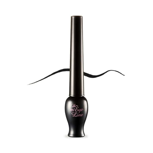 ETUDE OH M'EYE LINE NEW 5 ml - Black | Intense Precision Liquid Eyeliner, Vivid, Deep Color, Smudge Proof, Long Lasting, Korean Makeup, Kbeauty, Perfect for Gift