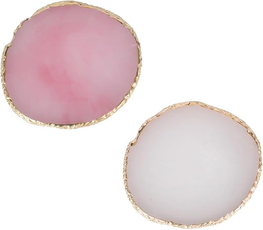 Nail Polish Palette, 2Pcs Resin Nail Art Palette,