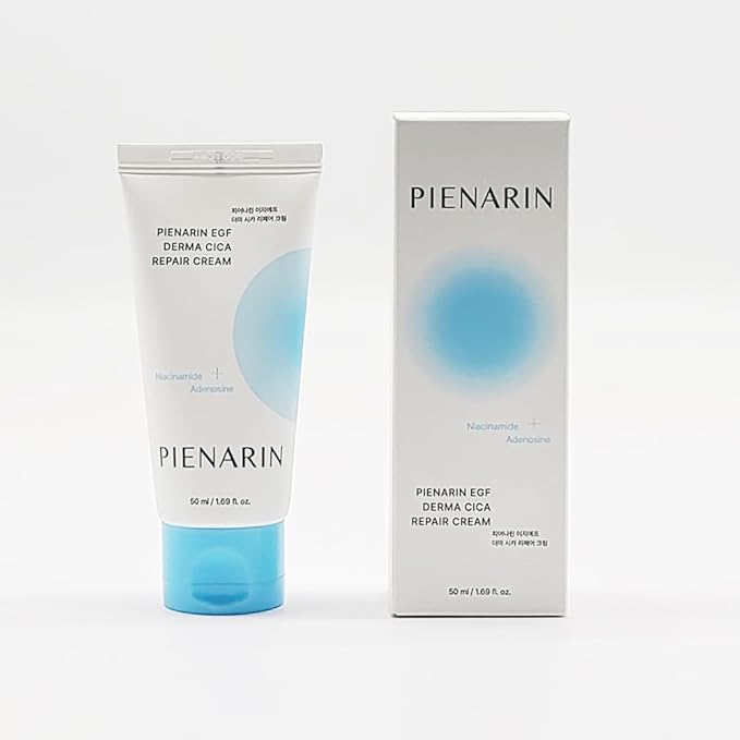 PIENARIN EGF Derma Cica Repair Cream, EGF Facial Moisturizer for Sensitive Skin, Redness & Barrier Repair | Korean Facial Moisturizer for Dry, Irritated Skin (1.69oz / 50ml)
