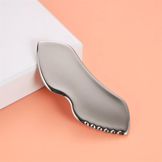 Stainless Steel Gua Sha Facial Tools, Metal Guasha Tool for Face and Body, Gua Shua Scraper for Face Massager Lymphatic Drainage, Facial Sculpting Tool