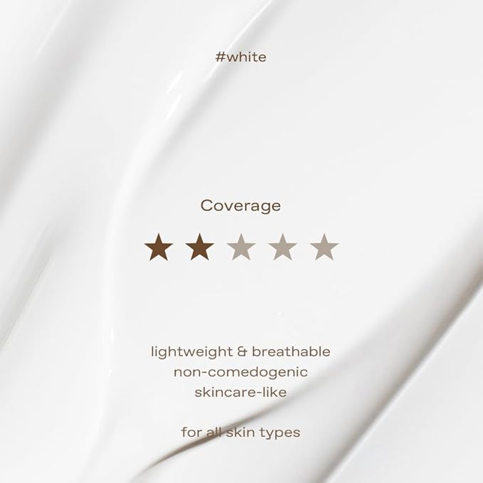 glow breathable blemish balm #white | light-coverage bb cream & tinted moisturizer | skincare-like finish with green tea leaf water infusion | healthy radiant glow | non-comedogenic | 1 fl oz