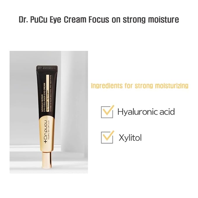 Wrinkle Repair Collagen EYE CREAM, Korean eye cream, under-eye night cream for anti aging, moisturising, no greasy or too light texture, mild powdery scent, 1.01 fl. Oz