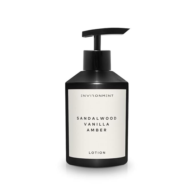 ENVIRONMENT Inspired by 5-Star Hotels HCS Lotion, 300ml Luxury Scented (Sandalwood | Vanilla | Amber) Bathroom Luxury, Men & Women High-End Body Lotion, Hand Cream, Dry Skin Treatment