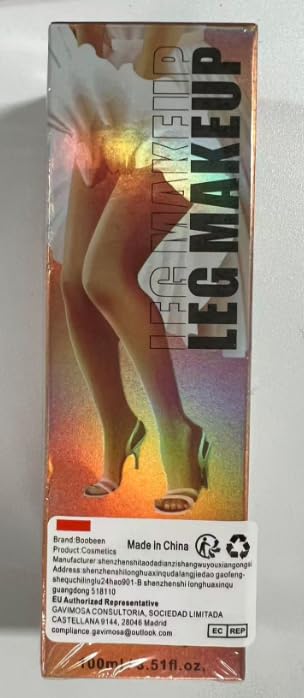 Boobeen Waterproof Leg Makeup Cream, No Transfer Body Concealer, 24-Hour Long-Lasting and Easy to Apply, Smooth & Light Effect for All Skin Tones