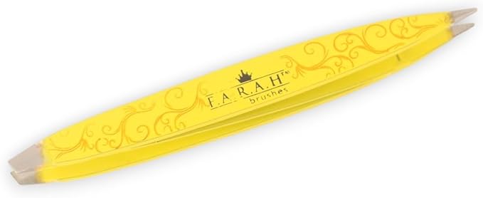 F.A.R.A.H Z-Tweeze Professional Stainless Steel Dual Ended Precision Tweezers- Gold Collection (Sunshine Gold)