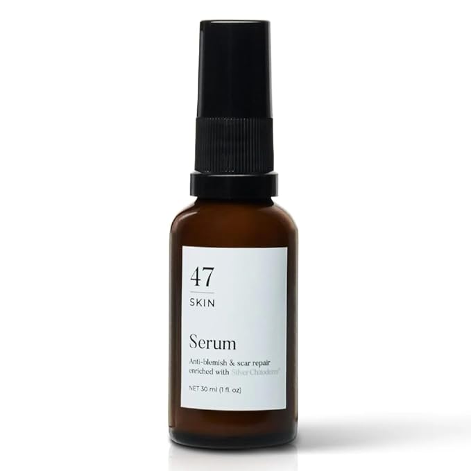 | Hydrating Face Serum with Silver Chitoderm for ALL Skin Types | Clears Acne, Prevents & Heals Breakouts & Blemishes, Repairs Scars | Moisturises and Nourishes For Smooth Skin | 30ml