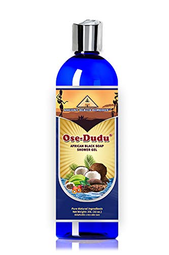 Organic, Anti-Bacterial OSE DUDU LIQUID BLACK SOAP GEL 2 LB (32 oz) Acne Eczema Dry Skin Psoriasis Scar Removal Face and Body Wash Skin Care (GHANA)