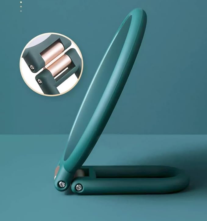 1X 5X Handheld Mirror with Handle for Travel， Magnifying Mirror, Magnification, Rotation Adjustable Handle, Double Sided Folding, Mirror for Women for Eyes Makeup Travel Table Desk Shaving