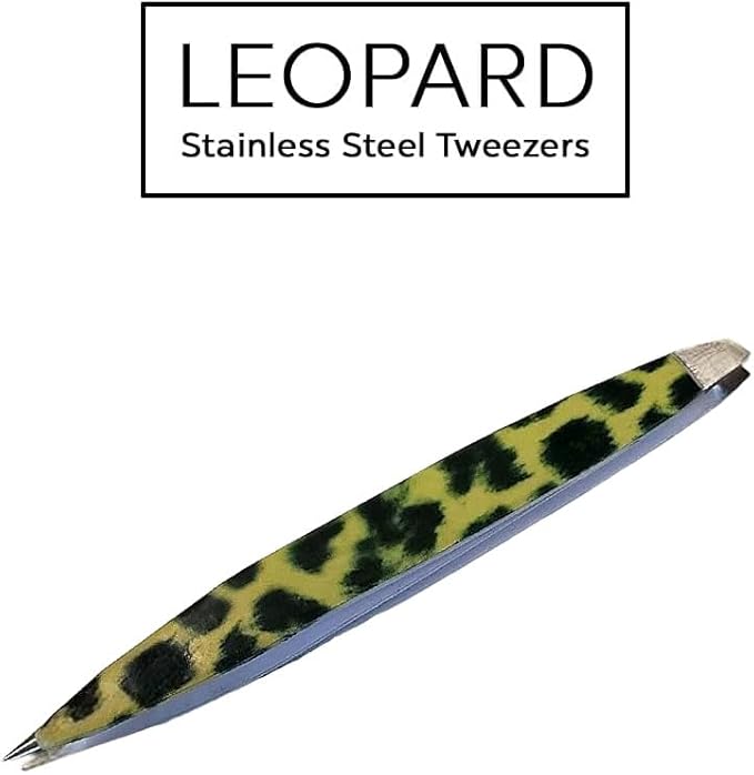 F.A.R.A.H Professional Z-Tweeze Dual Ended Tweezer - Leopard Stainless Steel Tweezers