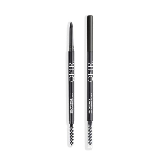 OFIR Brow Trace Precision Browliner | Waterproof, Ultra-Fine Tip Black Eyebrow Pencil | Smudge-Proof, Cruelty Free, Matte Finish | Long-Wear Brow Tool with Spoolie | Espresso - Black, 0.003 OZ