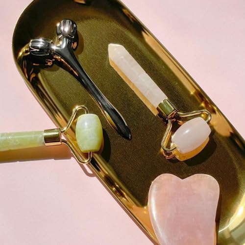 Mei Apothecary Mini Jade Face Roller - Authentic Jade Roller for Tension Relief, Puffiness & Radiant Skin, Relaxing Face Massager for All Skin Types