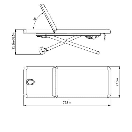 Dir Facial Beauty Bed Electrical Adjustment Eyebrow Extension Massage Medical Bed Ebro