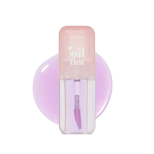 ETUDE Dear Darling Oil Tint #9 Purple Oil 4.2g | High Moisturizing and Strong Hydrating Lip Oil/Lip Gloss | Smooth and Moist Lips | Non-Sticky Lip Oil Tint For Dry Lips | Korean Makeup