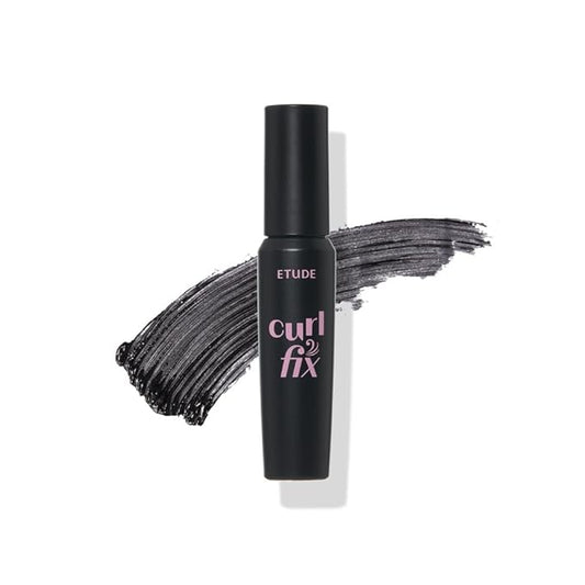 ETUDE Curl Fix Mascara Mini, Lash Mascara, Strong Curl Up, Long-Lasting, Waterproof, Lightweight, Korean Makeup, Beauty, Vegan Certified, Volume (0.14 Fl Oz)