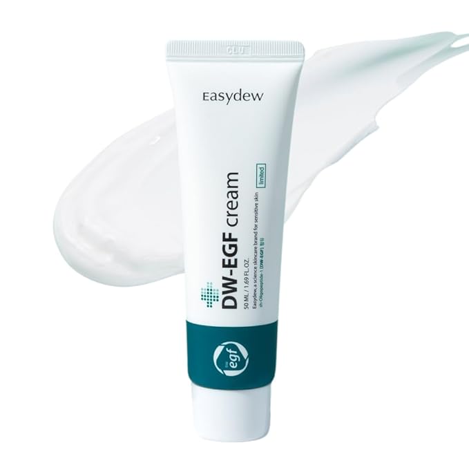 EASYDEW DW-EGF Cream Limited 2.36 oz - Anti-Aging Moisturizer with Human Epidermal Growth Factor & Hyaluronic Acid Collagen to Rejuvenate & Regenerate Cells, Softer Skin, Light weight Refreshing Cream