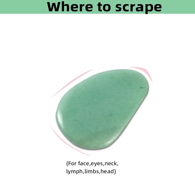 Gua Sha Facials Tools for Eyes Massage Tools Board Natural Jade Stone for SPA Acupuncture Therapy Trigger Point Treatment