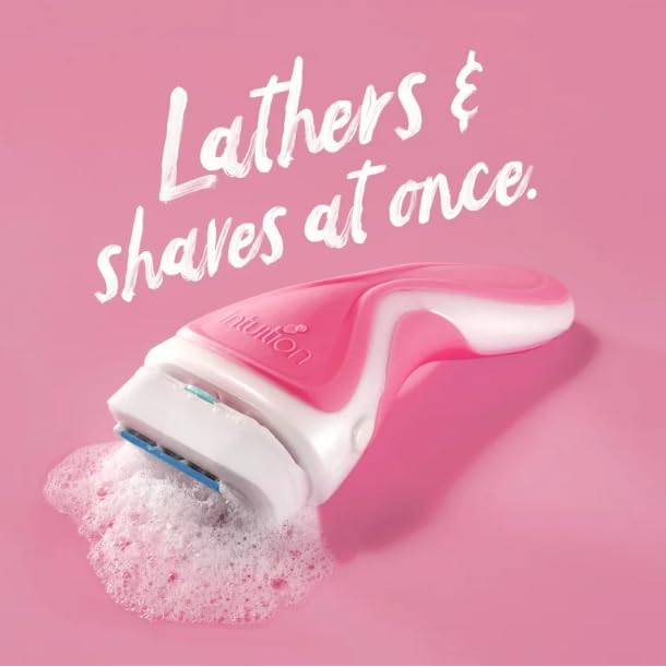 Schick Intuition - Lather & Shave In One Stop - Sweet WaterLily Fresh Floral Scent - Women's Razor Blade Refills - 3 Count Pack of 4 = 12 Cartridges