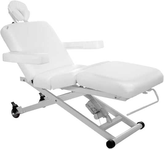 SKINACT Cleo Electric Spa Treatment Table, Facial Massage Bed ADA Compliant (White)