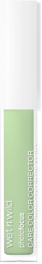 wet n wild Photo Focus Care Color Corrector, Tea Tree Extract-Infused, Seamlessly Buildable for All Skin Types, Lightweight Formula for Flawless Correction, Vegan & Cruelty-Free - Green