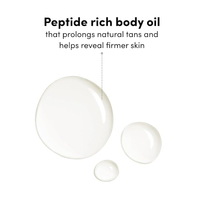 Coco & Eve Firming & Tan Prolonging Peptide Body Oil. Up to 28 Days Natural Tan Extender. After Sun Care with Tropical Oils, Vitamins C & E for Nourished, Glowy & Visibly Firmer Skin. (5.75 fl oz)